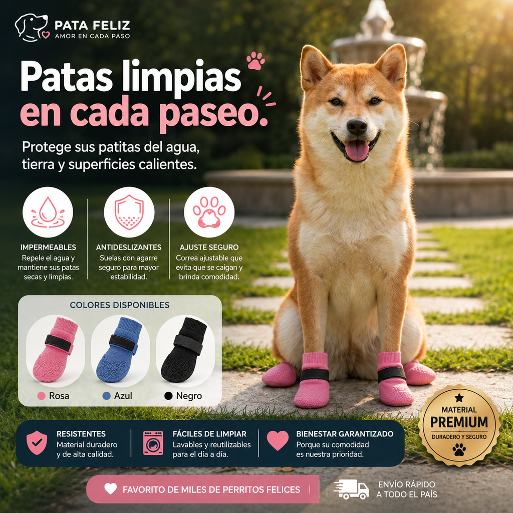 Botines impermeables y antideslizantes para perros